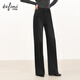 伊芙麗（eifini）蔣欣代言伊芙麗彈力加絨發(fā)熱牛仔褲修身直筒褲子女2025秋季新款 黑色 M 105-115斤