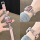 優(yōu)倫詩(shī)適用蘋(píng)果手表表帶apple iwatch S11/S10/S9真皮荔枝紋kt貓鑲鉆女士款腕帶蘋(píng)果S8/7/6/5/se3手表帶 粉色銀扣【kt貓鑲鉆-荔枝紋真皮】 38/40/41/42mm小表
