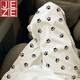 JEZE小狗印花睡褲外出可穿夏天薄褲子女春秋慵懶風(fēng)休閑闊腿長(cháng)褲遛彎 云朵棉【白色腳印】舒適長(cháng)褲 L 建議100-120斤