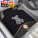 皓梵潔汽車(chē)腳墊主駕駛腳墊單片車(chē)腳墊車(chē)內車(chē)墊地毯卡通小熊車(chē)用防滑耐臟 【黑金小熊】前排腳墊單片