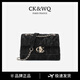CK&WQ情人節女式新款輕奢小眾新款高端超火上班通勤鏈條單肩斜挎包 黑色 小號 無(wú)規格