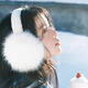 目丸東北旅游毛絨耳罩女冬季可愛(ài)白色保暖防凍保暖耳捂耳包護百搭耳套 雪花白【主圖款】