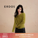 ERDOS 圓領(lǐng)寬松絞花谷波復古厚款絲馬?；旒彑艋\袖女開(kāi)衫針織衫 黃綠 170/88A/L
