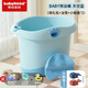 世紀寶貝（babyhood）兒童泡澡桶 加大加厚浴桶 嬰兒洗澡盆寶寶洗澡桶新生兒游泳桶 【加大加厚】天藍色（送小鯨魚(yú)*2+禮包）