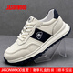 JASONWOOD奢侈品男鞋25新款軟底休閑運動(dòng)鞋真皮百搭跑步鞋舒適日常旅游鞋男 白色【頭層牛皮】 42 (260mm)