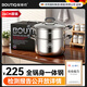 保蒂克304不銹鋼蒸鍋湯鍋一體兩用電磁爐燃氣灶專(zhuān)用加厚家用二層食品級 5-7人湯鍋+單蒸格 26cm
