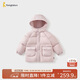 童泰（TONGTAI）寶寶羽絨服冬季衣服兒童中長(cháng)款連帽三防外套鴨絨上衣紫色100cm
