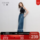 三彩2025秋季新款復古休閑牛仔褲寬松顯瘦香蕉褲闊腿褲長(cháng)褲M(mǎn)