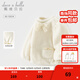 戴維貝拉（DAVE＆BELLA）女童衛衣洋氣小童上衣兒童套頭衫秋冬新款童裝小香風(fēng)中大童打底衫 米白【現貨】 120 cm（建議身高110-120cm）