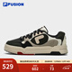 斐樂(lè )（FILA） FUSION斐樂(lè )潮牌BANK DX男鞋場(chǎng)下滑板鞋新款時(shí)尚厚底鞋 豆腐白/黑-TB 40