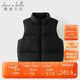 戴維貝拉（DAVE＆BELLA）男童羽絨背心三防小女孩馬甲冬裝中大童白鴨絨坎肩