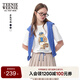 Teenie Weenie小熊女裝T恤2025春夏新款情侶美式簡(jiǎn)約運動(dòng)圓領(lǐng)短袖