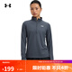 UNDER ARMOUR春夏Tech女子羅紋訓練運動(dòng)長(cháng)袖T恤1389857 暴雨灰044  M