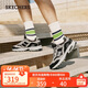 斯凱奇（Skechers）男鞋秋季厚底老爹鞋休閑熊貓鞋軟底運動(dòng)鞋237067