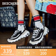 斯凱奇（Skechers）黑白金熊貓鞋秋男女同款情侶鞋時(shí)尚復古老爹鞋休閑運動(dòng)鞋66666228