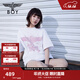 BOY LONDON【暗夜星辰】夏季情侶款短袖燙鉆老鷹logo潮牌T恤N01003 白色 M