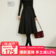 晚白【新品】2025秋款時(shí)尚簡(jiǎn)約半裙休閑純色大擺氣質(zhì)淑女半身裙 黑色 M