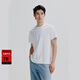 太平鳥(niǎo)男裝 夏短袖T恤男干爽面料時(shí)尚運動(dòng)服純色體恤打底衫潮 白色（合體領(lǐng)標款）柔軟面料 建議拍大一碼 M