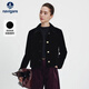 Navigare意大利小帆船25秋冬新款女士短款絲絨外套復古開(kāi)衫夾克2331005502