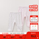 戴維貝拉（DAVE＆BELLA）秋冬男女童時(shí)尚打底褲新生嬰兒居家褲子兩件裝 粉色色組 100 cm(4T(建議身高90-100cm))
