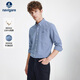 納維凱爾意大利小帆船26春款男士全棉長(cháng)袖襯衫格子通勤休閑襯衣1333075502