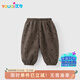 優(yōu)奇嬰兒褲子男女寶寶秋冬加絨休閑衛褲兒童早秋保暖褲加厚外穿束腳褲