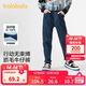 巴拉巴拉童裝兒童褲子男童長(cháng)褲秋冬裝寶寶直筒褲加絨時(shí)尚潮酷