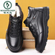 啄木鳥(niǎo)真皮棉鞋男冬季保暖運動(dòng)休閑鞋軟皮絨毛加厚保暖青年高幫皮鞋 黑色 41