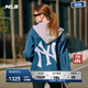 MLB官方 男女情侶經(jīng)典時(shí)尚外套可拆卸連帽牛仔夾克春夏DKB07 紐約洋基隊/靛藍色 S