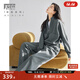 對白時(shí)尚通勤運動(dòng)衛衣兩件套女2025秋裝新款外套直筒長(cháng)褲休閑套裝 深灰色 L