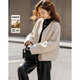 德瑪納【含軟糯綿羊毛】冬季靜奢極簡(jiǎn)松弛感V領(lǐng)短款保暖女式外套