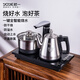 越一燒水壺 全自動(dòng)電茶爐 恒溫熱水壺 除氯電熱水壺 智能燒水壺電茶壺嵌入式燒水壺茶具套裝k33 0.8L 黑色（桶裝水配置）