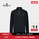 比音勒芬【輕量親膚】春秋季男士百搭輕戶(hù)外抗皺上衣運動(dòng)插肩立領(lǐng)長(cháng)袖T恤