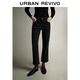 UR冬季新款女裝簡(jiǎn)約休閑高腰直筒牛仔長(cháng)褲UWM850256 黑色 26