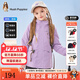 暇步士（Hush Puppies）童裝兒童外套秋冬季新款男女大童簡(jiǎn)約時(shí)尚加厚風(fēng)衣外套 深紫 120 cm