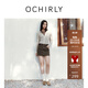 歐時(shí)力OCHIRLY 100%棉牛仔半身裙短裙A字淡人穿搭2025早秋新品 卡其綠 M