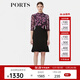 PORTS寶姿秋冬新品女裝七分袖中長(cháng)連衣裙ALN6D005LWP096 黑色印花 XS (2)