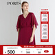 PORTS寶姿 春季新品女裝優(yōu)雅V領(lǐng)中袖收腰連衣裙 RDENDRON XS (2)