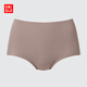 優(yōu)衣庫女裝AIRism無(wú)痕短褲/空氣衣高腰三角內褲26春夏新款482670 35 淺褐色 L