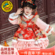 G.duck童裝洛麗塔公主裙女童拜年服秋冬新中式國風(fēng)兒童漢服加絨加厚裙子 年服單裙子 100 （建議身高90cm 3-4歲）cm
