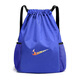 束口袋雙肩包簡(jiǎn)易背包大容量抽繩健身運動(dòng)籃球包足球袋衣物收納包 K網(wǎng)彩勾寶藍 大號（可以裝籃球）