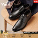 VOLO犀牛內增高皮鞋男士商務(wù)西裝皮鞋2025新款透氣真皮德比鞋新郎婚鞋 黑色 系帶 小牛皮【王耀慶同款】 40