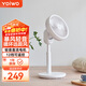 yoiwo囿一物【免安裝】電風(fēng)扇家用落地扇辦公室宿舍小空間上下左右搖頭免安裝空氣對流大風(fēng)量循環(huán)扇 本白