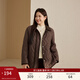 纖莉秀【燈芯絨領(lǐng)口百搭棉服】大碼女裝時(shí)髦舒適外套胖mm冬裝新款1239 咖啡色 2XL