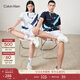 Calvin KleinJeans夏季男女情侶中性休閑ck美式大字母印花純棉短袖T恤上衣 YAF-白色 XL （推薦170-185斤）