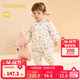 巴拉巴拉兒童羽絨連體衣寶寶男女童童裝保暖造型萌趣可愛(ài)時(shí)尚洋氣 白咖色調00315-白鴨絨 80 cm-充絨量40.2g