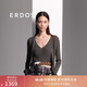 ERDOS 春夏V領(lǐng)抽條修身顯瘦星空紗長(cháng)袖開(kāi)衫女輕薄鏤空針織衫 浮巖灰 XL 170/92A
