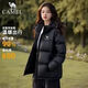 駱駝黑鉆3.0羽絨服女短款冬季加厚保暖防風(fēng)連帽面包服羽絨衣外套 幻影黑 XL 建議135-155斤