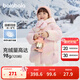 巴拉巴拉童裝兒童羽絨服女童冬裝連帽厚外套上衣流行舒適戶(hù)外潮款 紅色調00366（白鴨絨） 120 （充絨量98g）