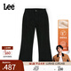 Lee【張凌赫代言】商場(chǎng)同款427標準高腰喇叭羊毛保暖女牛仔褲潮流 黑色 29